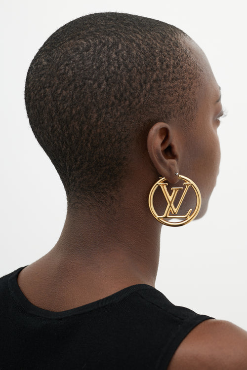 Louis Vuitton Louise PM Logo Earrings