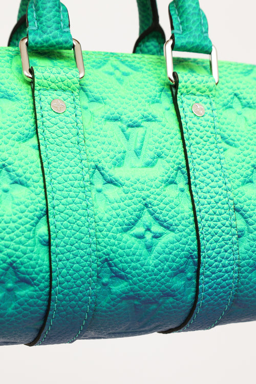 Louis Vuitton Green & Blue Taurillon Keepall Bag