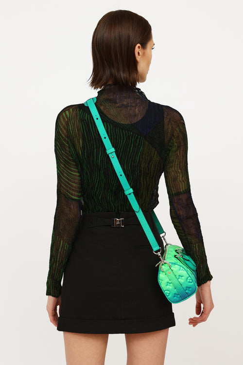 Louis Vuitton Green & Blue Taurillon Keepall Bag