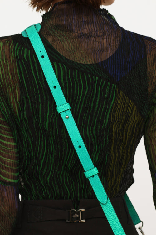 Louis Vuitton Green & Blue Taurillon Keepall Bag