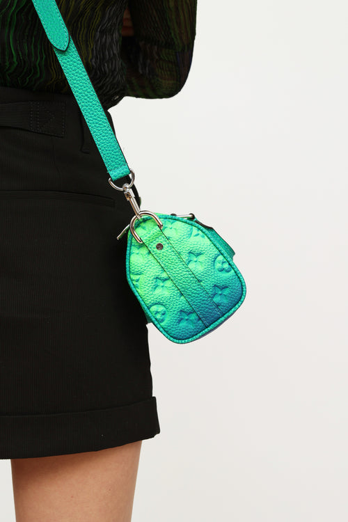 Louis Vuitton Green & Blue Taurillon Keepall Bag