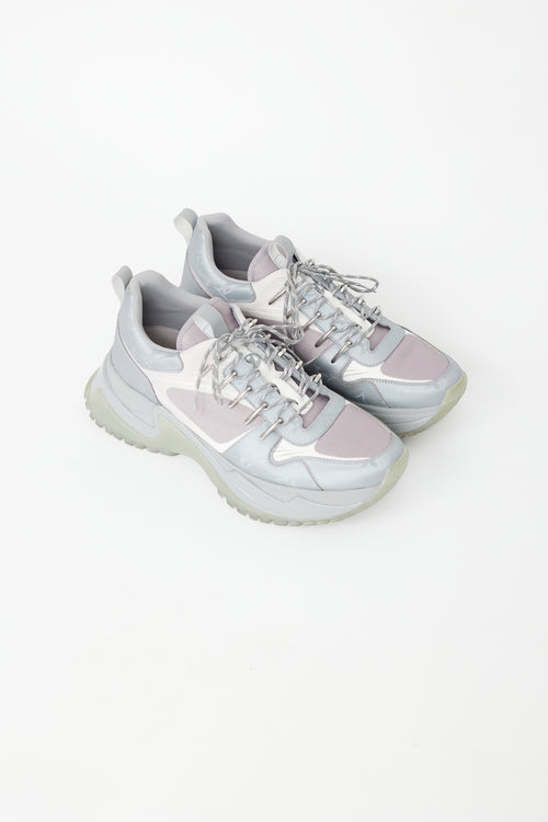 Louis Vuitton Grey & White Run Away Pulse Sneaker
