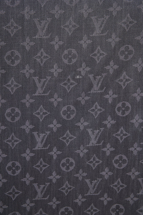 Louis Vuitton Silk Wool Monogram Shawl Scarf
