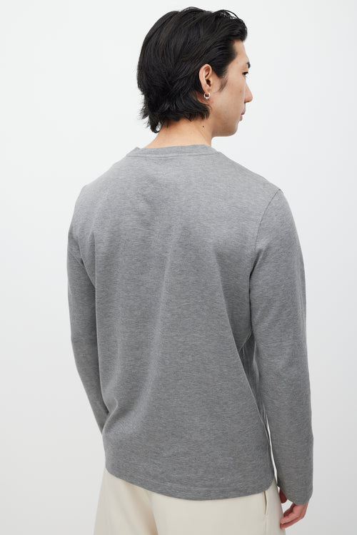 Louis Vuitton Grey & Multicolour Striped Top