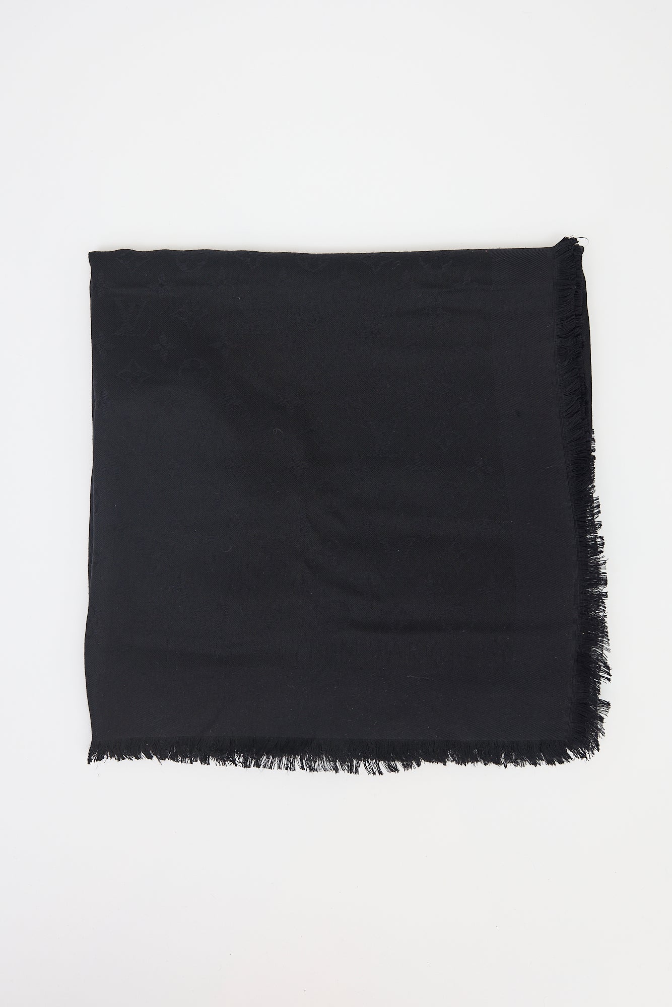 Louis Vuitton Silk & Wool Monogram Scarf