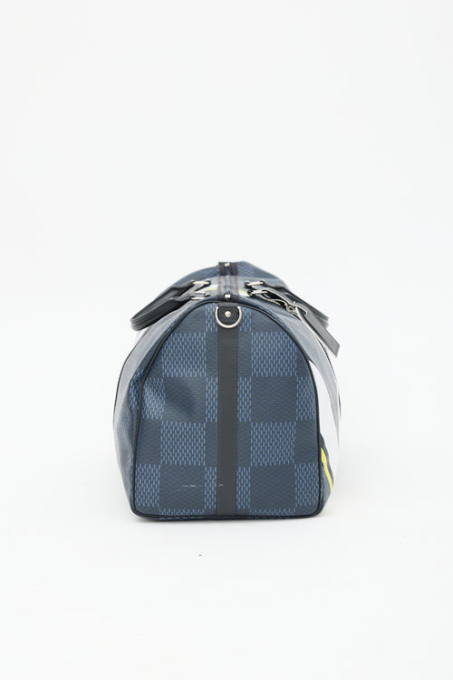 Louis Vuitton Navy America's Cup Keepall 55 Duffle Bag