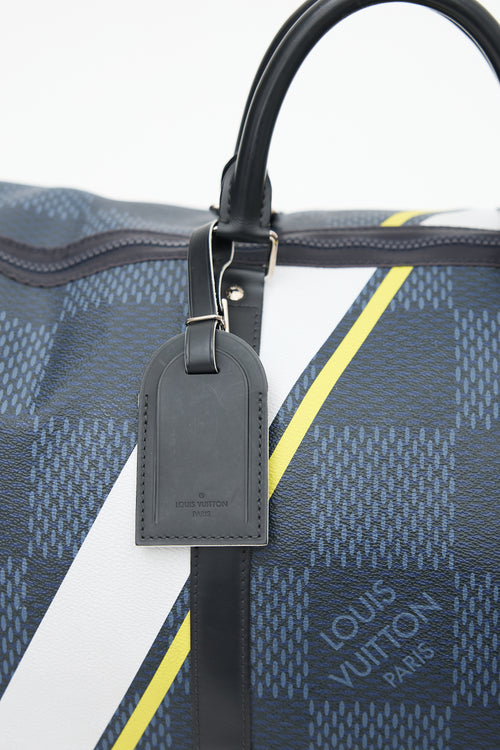 Louis Vuitton Navy America's Cup Keepall 55 Duffle Bag