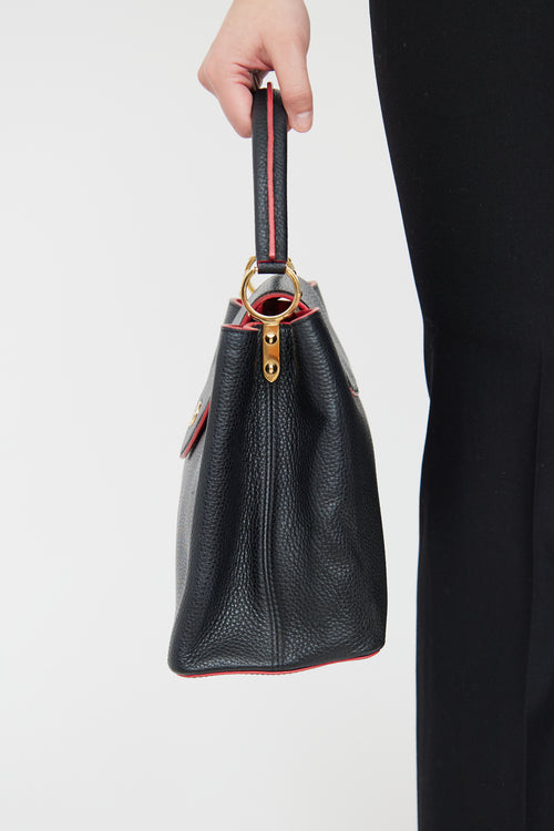 Louis Vuitton Navy & Red Taurillon Capucines Bag