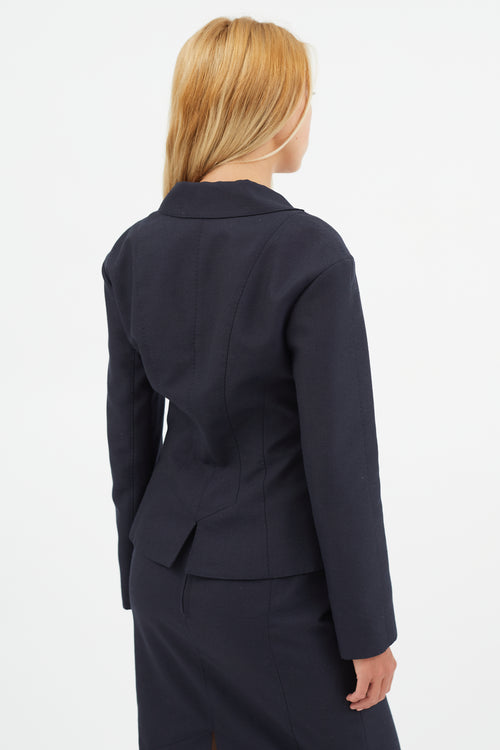 Louis Vuitton Navy & Black Wool Two Piece Suit