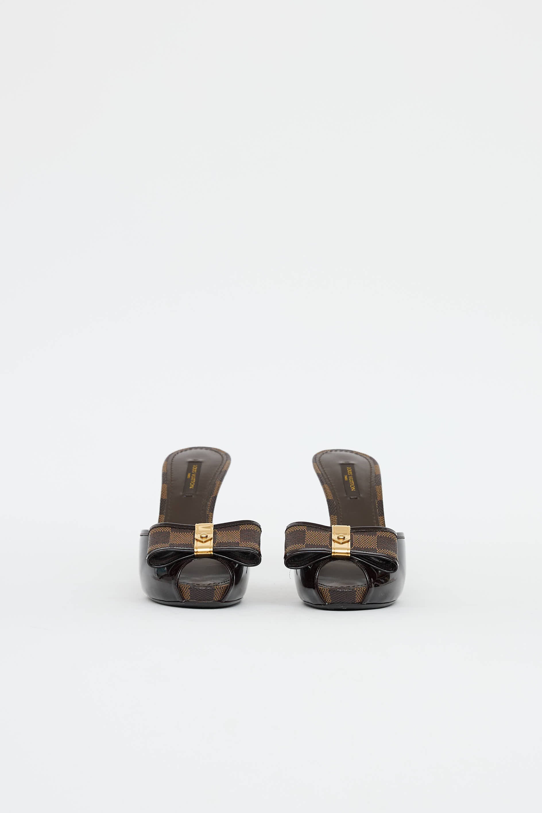 Louis Vuitton Damier Ebene Bow Sandal