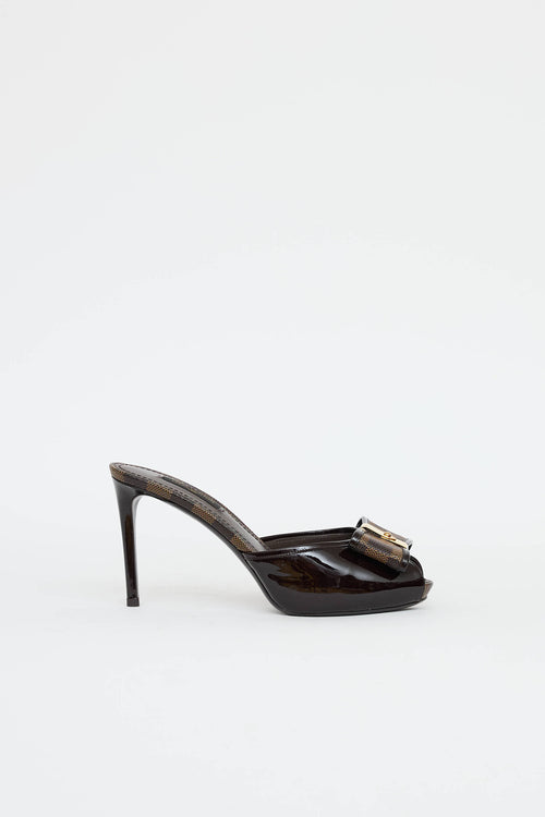 Louis Vuitton Damier Ebene Bow Sandal