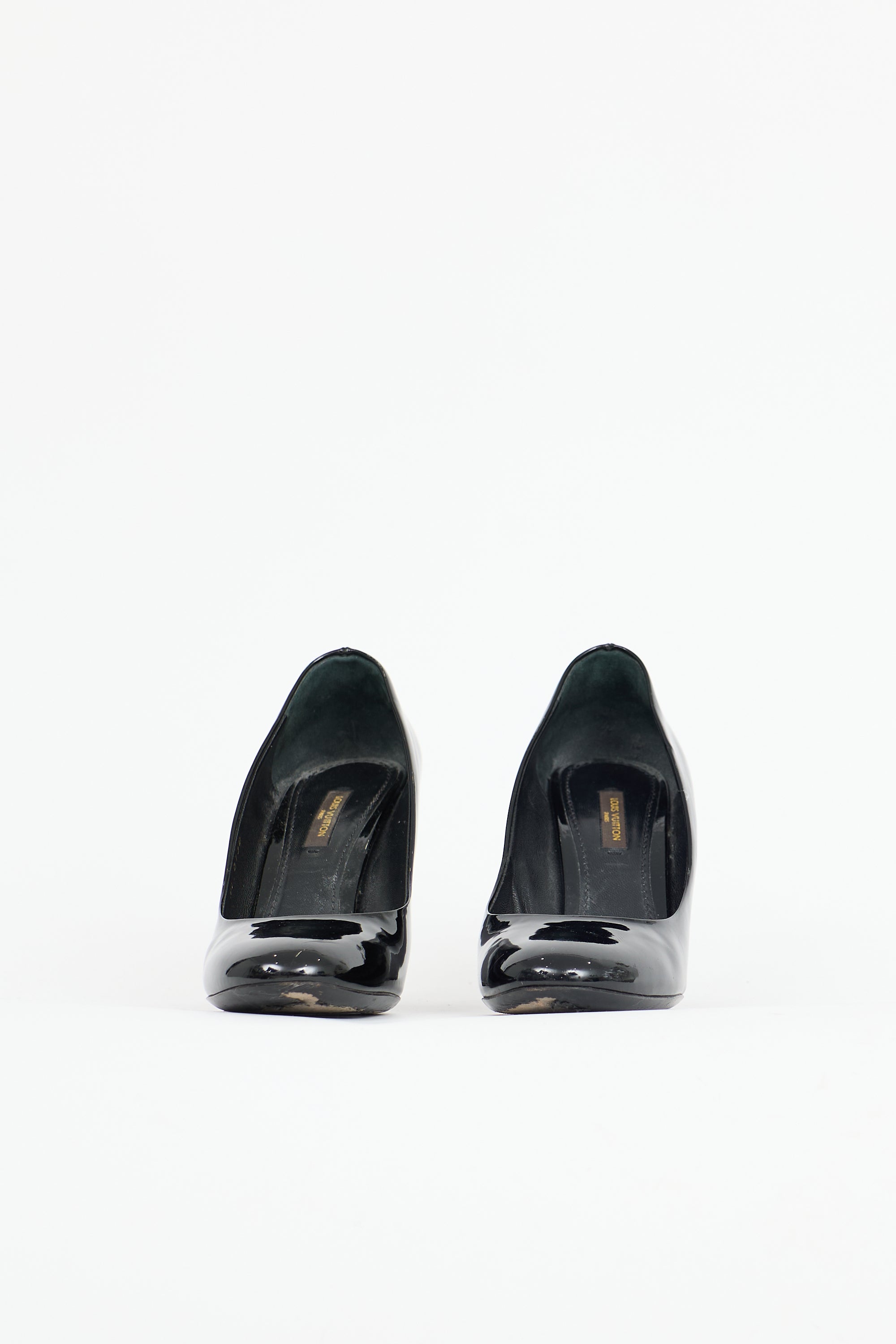 Louis Vuitton Patent Lock Wedge Heel