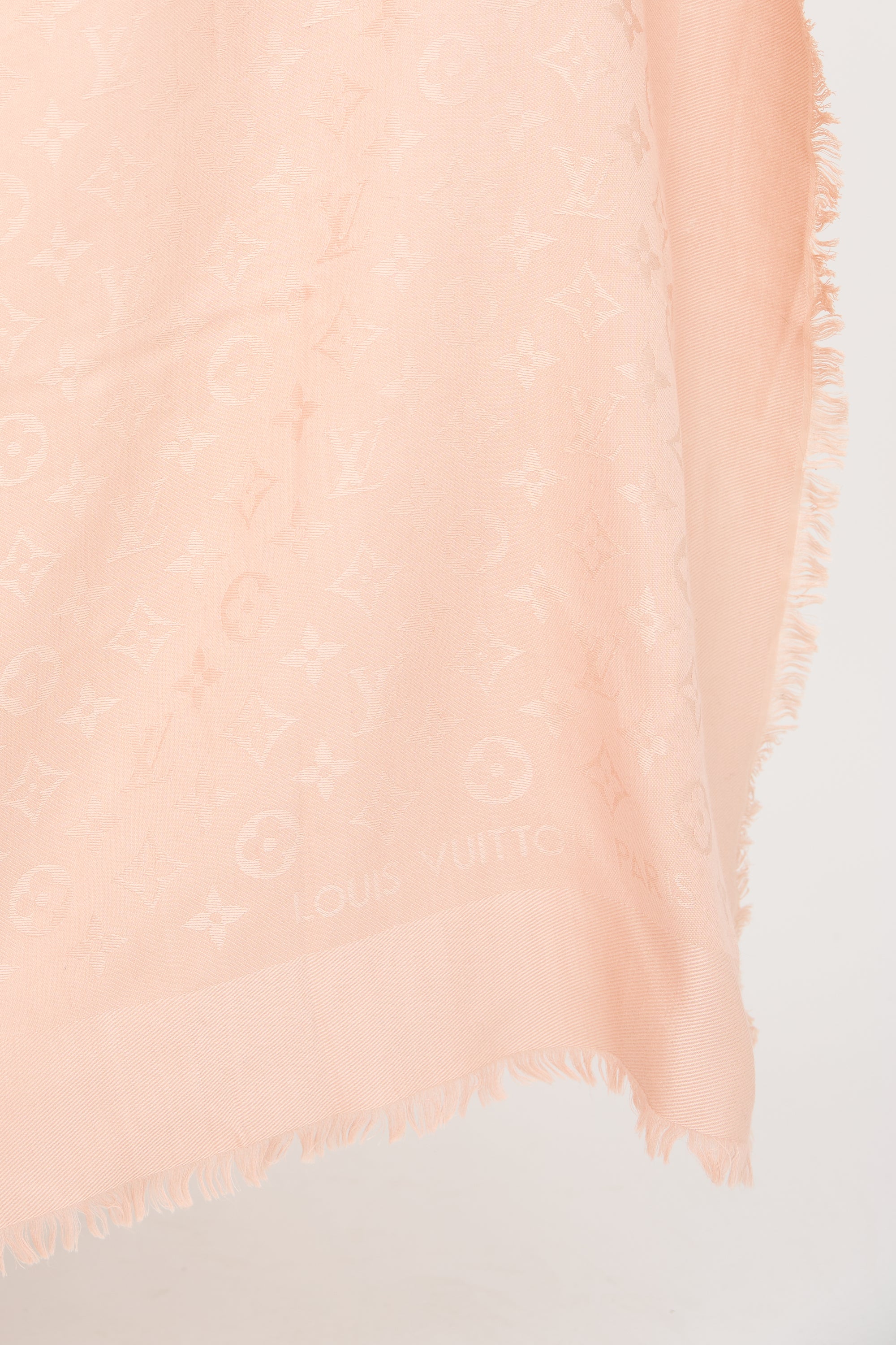 Louis Vuitton Silk & Wool Monogram Scarf