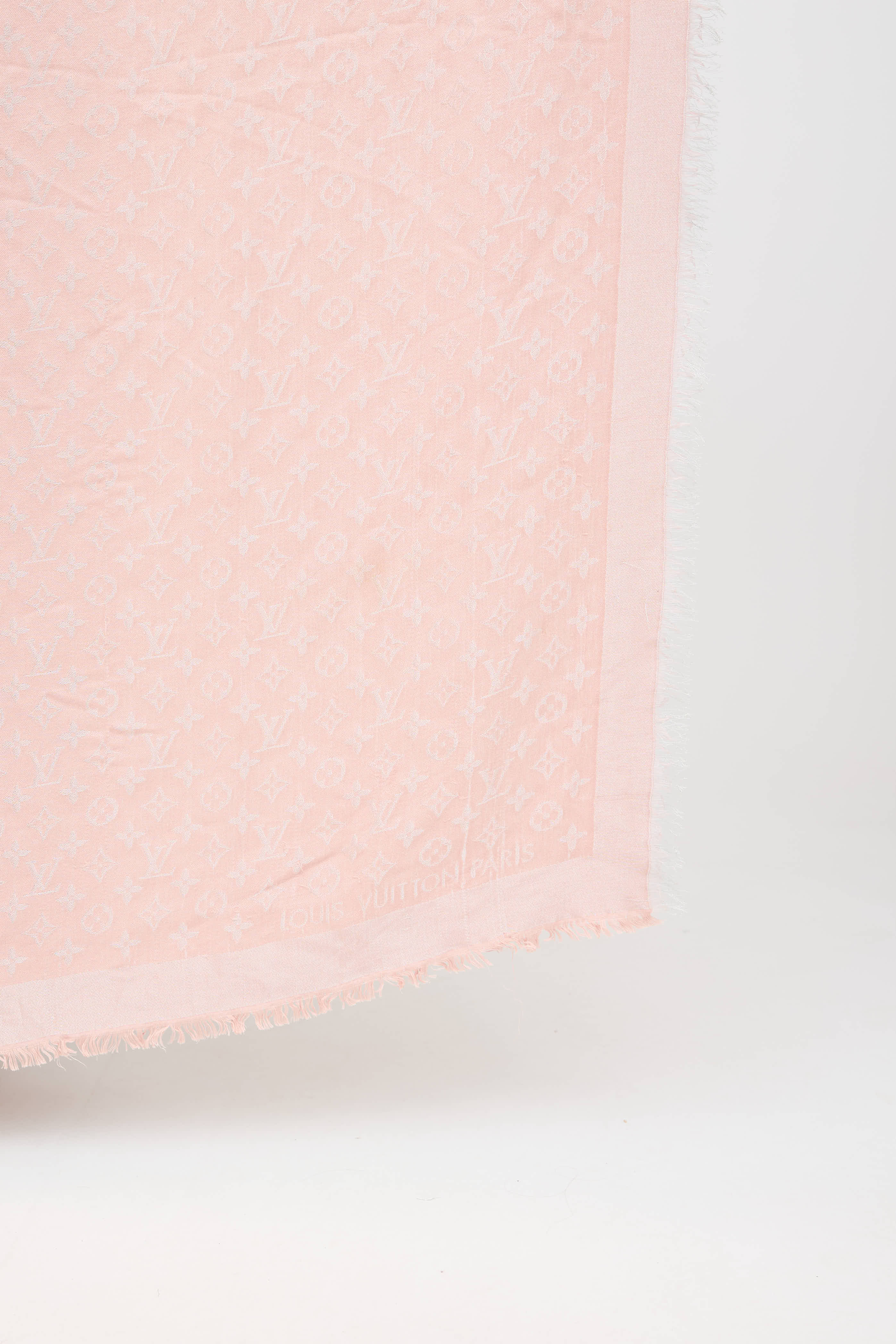 Louis Vuitton Monogram Fringe Trim Scarf