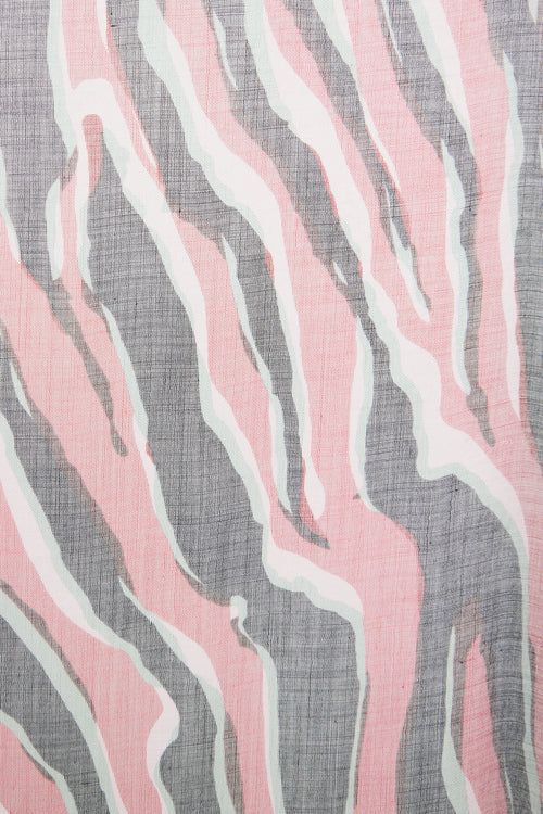 Louis Vuitton Pink Navy & Green Silk Cashmere Scarf
