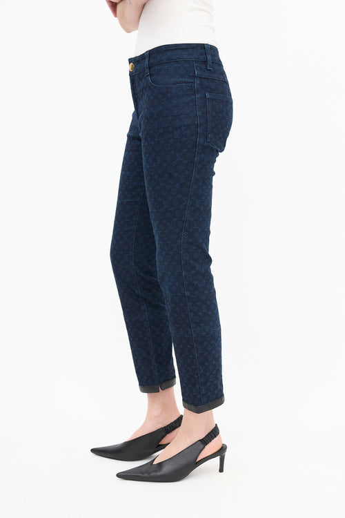 Louis Vuitton Raw Monogram Jacquard Jeans