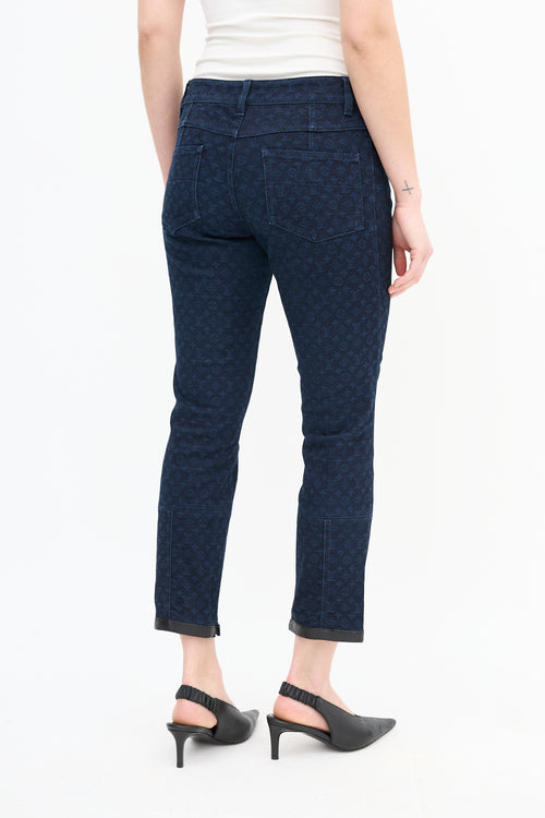 Louis Vuitton Raw Monogram Jacquard Jeans