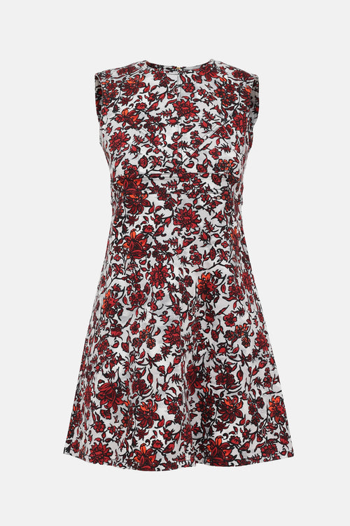 Louis Vuitton Floral Denim Dress