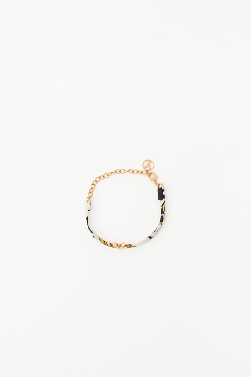 Louis Vuitton Ribbon & Chain V Bracelet