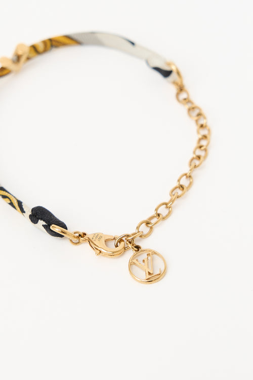 Louis Vuitton Ribbon & Chain V Bracelet