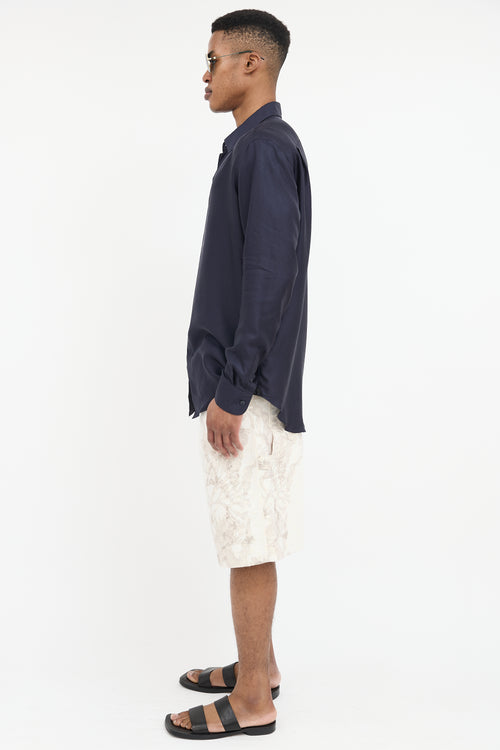 Louis Vuitton Silk Monogram Jacquard Shirt