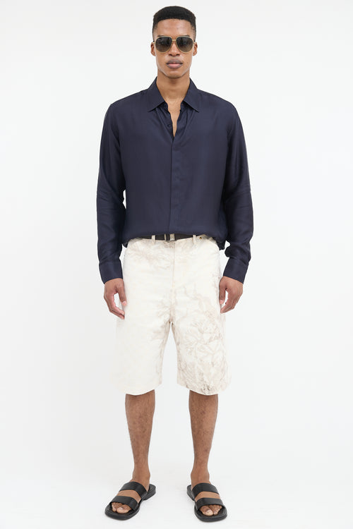 Louis Vuitton Silk Monogram Jacquard Shirt