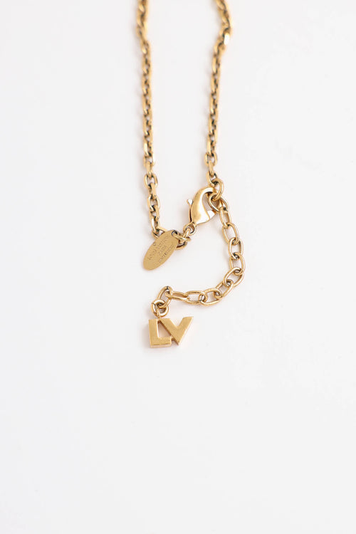 Louis Vuitton Two Tone Love Letter Necklace
