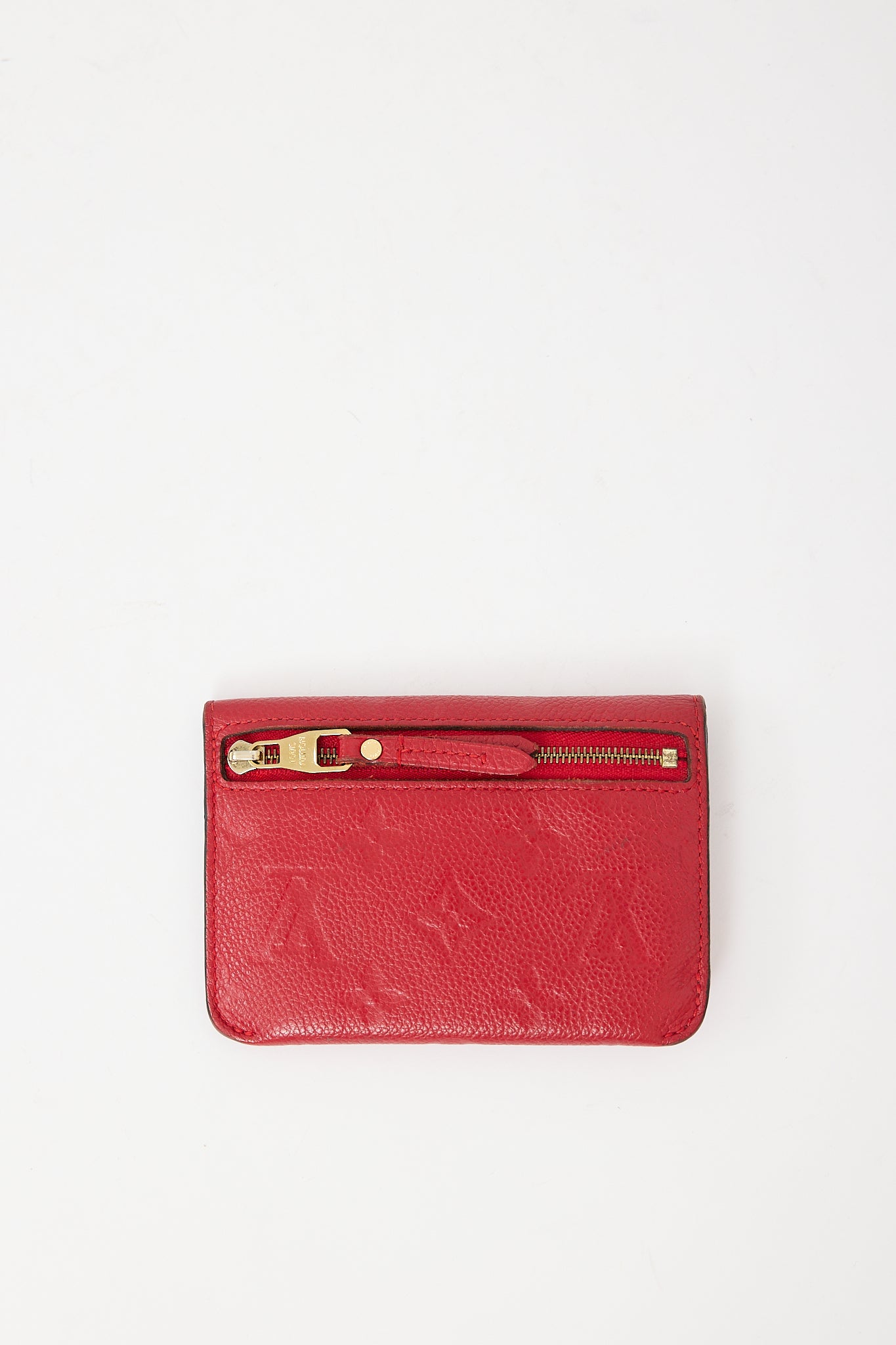 Louis Vuitton Red Leather Empreinte Key Ring Pouch
