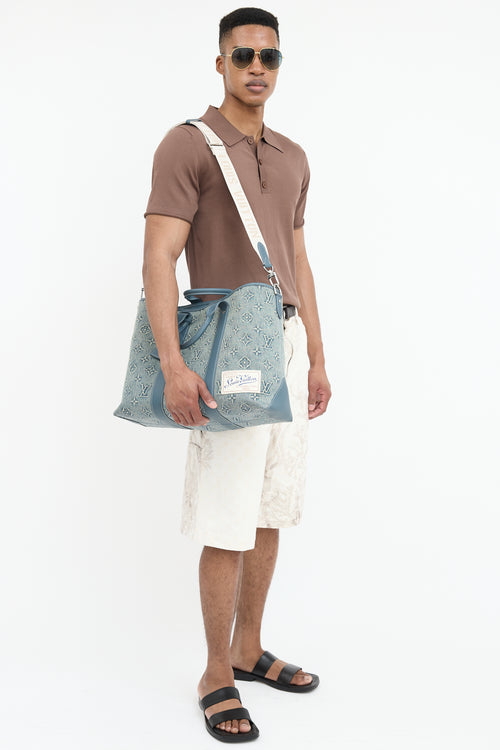 Louis Vuitton Washed Denim Weekend Tote NM Bag