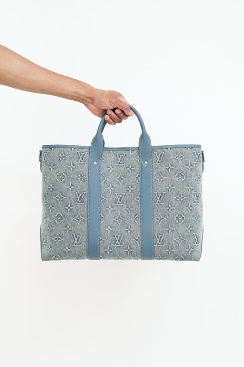 Louis Vuitton Washed Denim Weekend Tote NM Bag