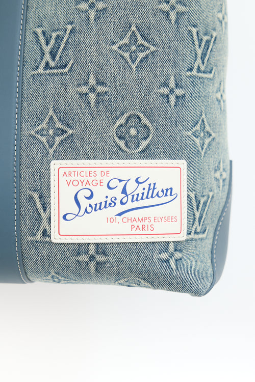 Louis Vuitton Washed Denim Weekend Tote NM Bag