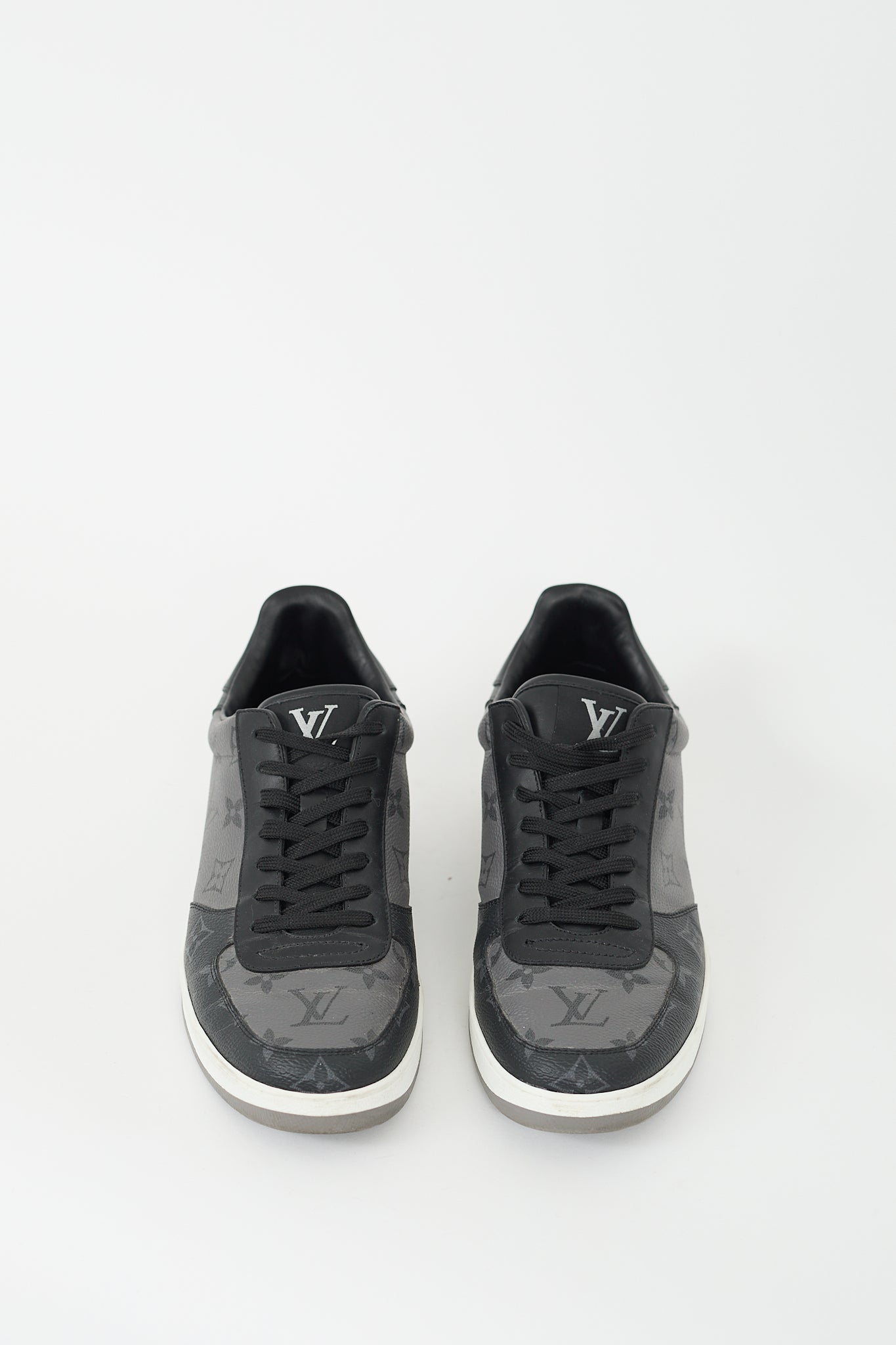 Louis Vuitton Black & Grey Rivoli Monogram Sneaker