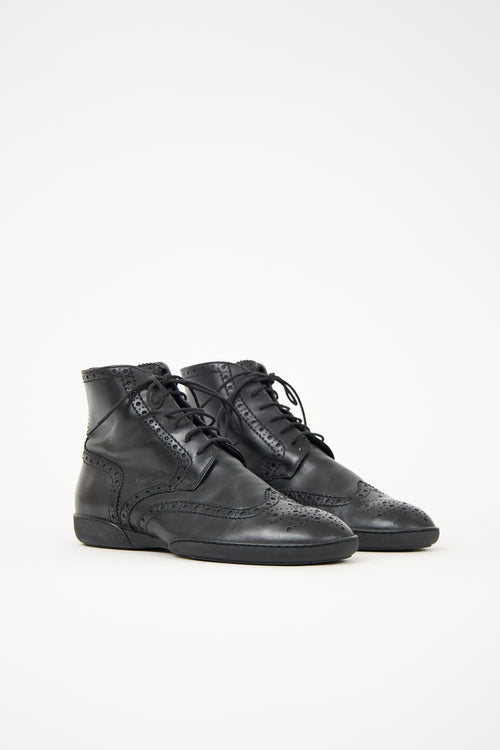 Louis Vuitton Leather Brogue Boot