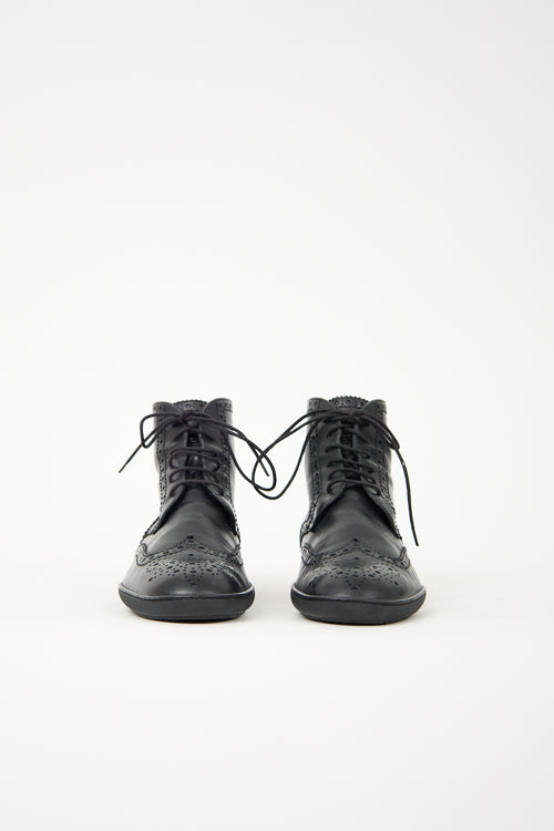 Louis Vuitton Leather Brogue Boot