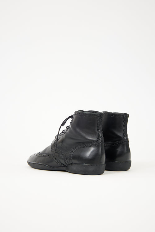 Louis Vuitton Leather Brogue Boot