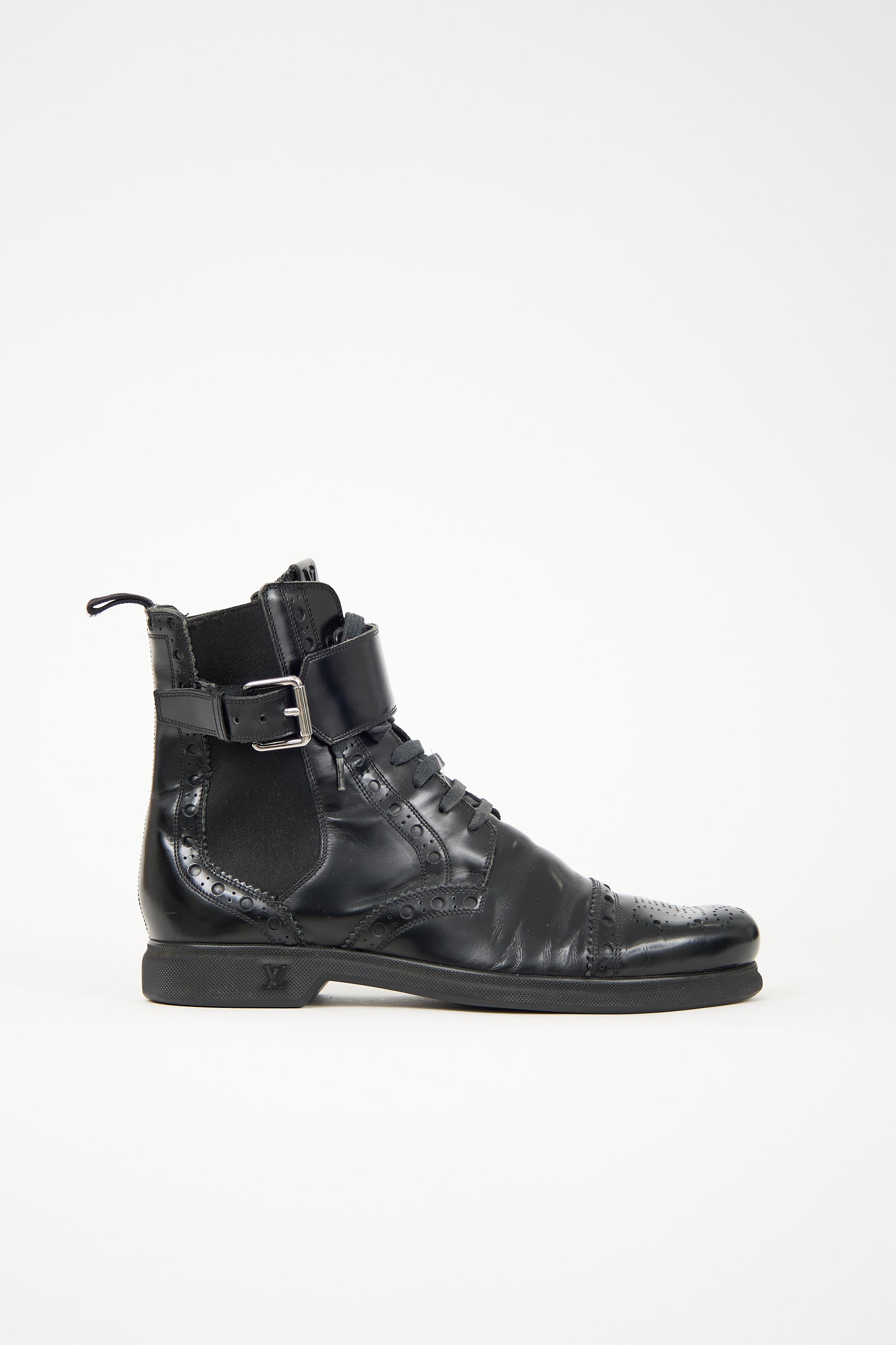 Louis Vuitton Leather Brogue Boot