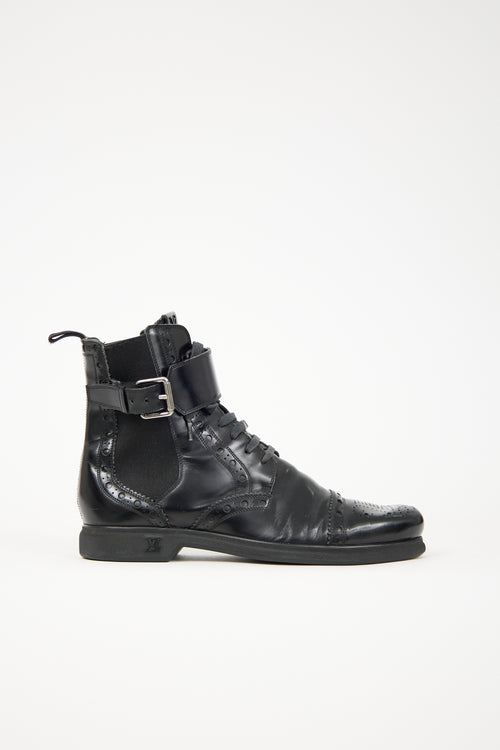 Louis Vuitton Leather Brogue Boot