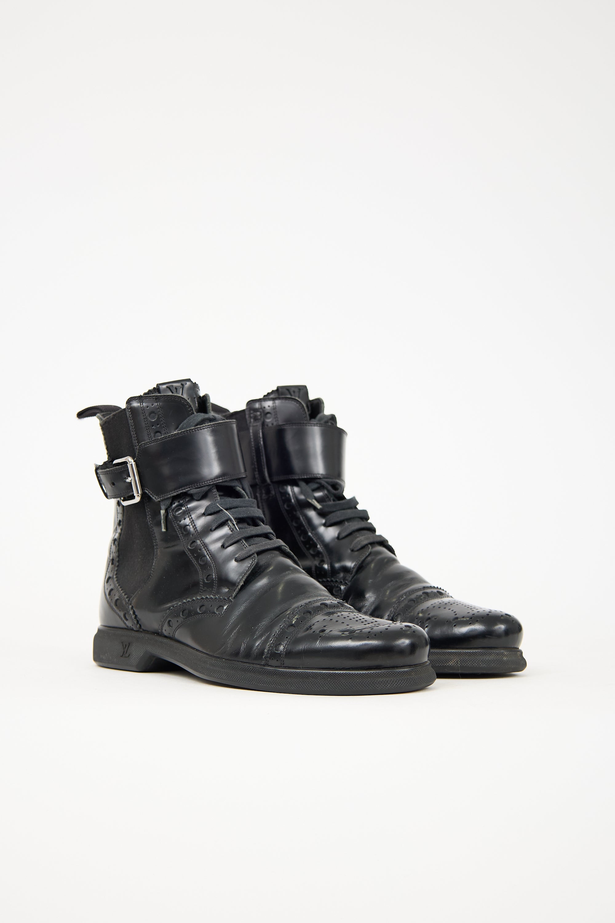 Louis Vuitton Leather Brogue Boot