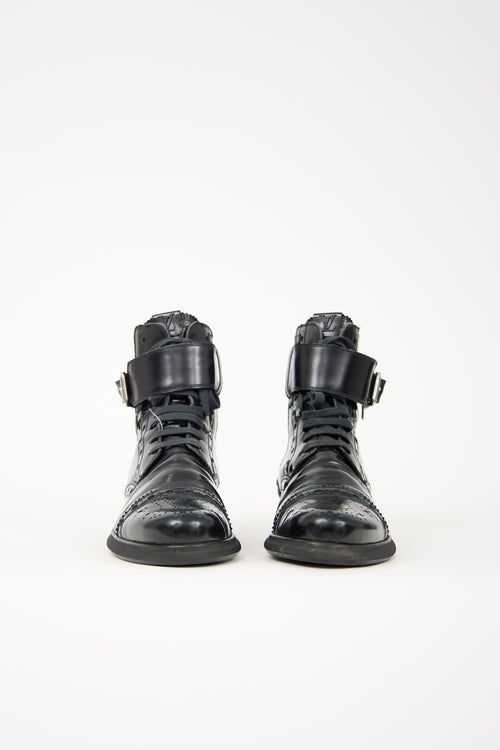 Louis Vuitton Leather Brogue Boot