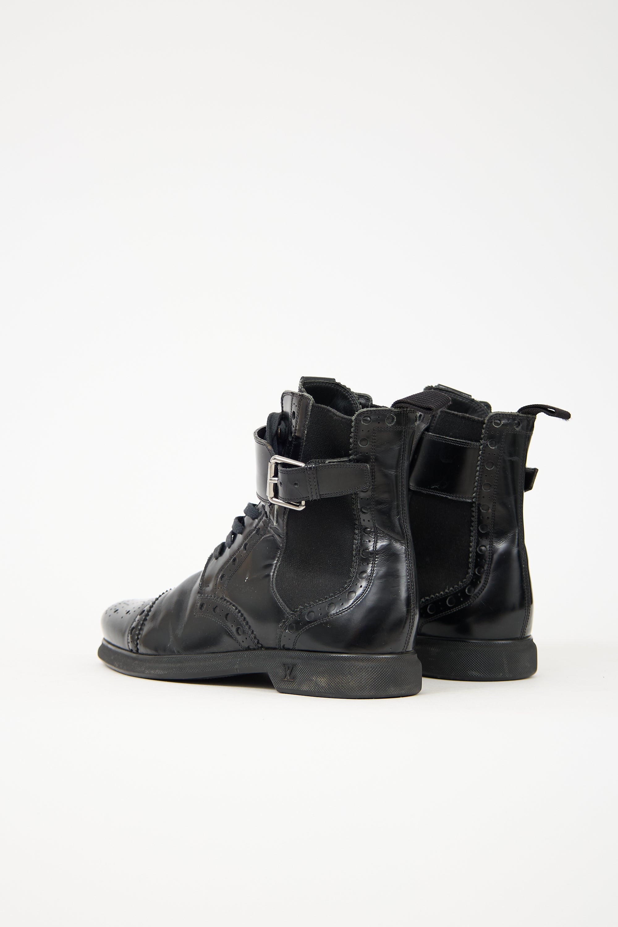 Louis Vuitton Leather Brogue Boot