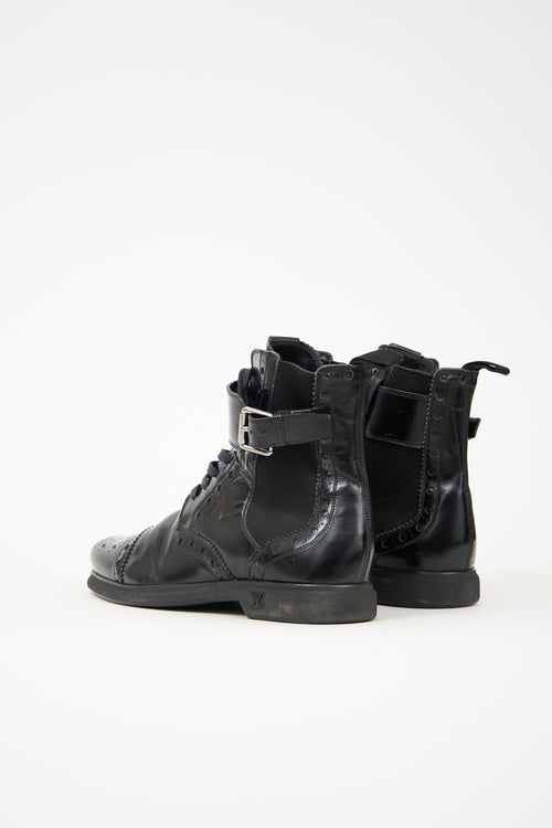 Louis Vuitton Leather Brogue Boot