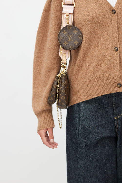 Louis Vuitton 2026 Brown & Pink Monogram Multi Pochette Accessoires  Bag
