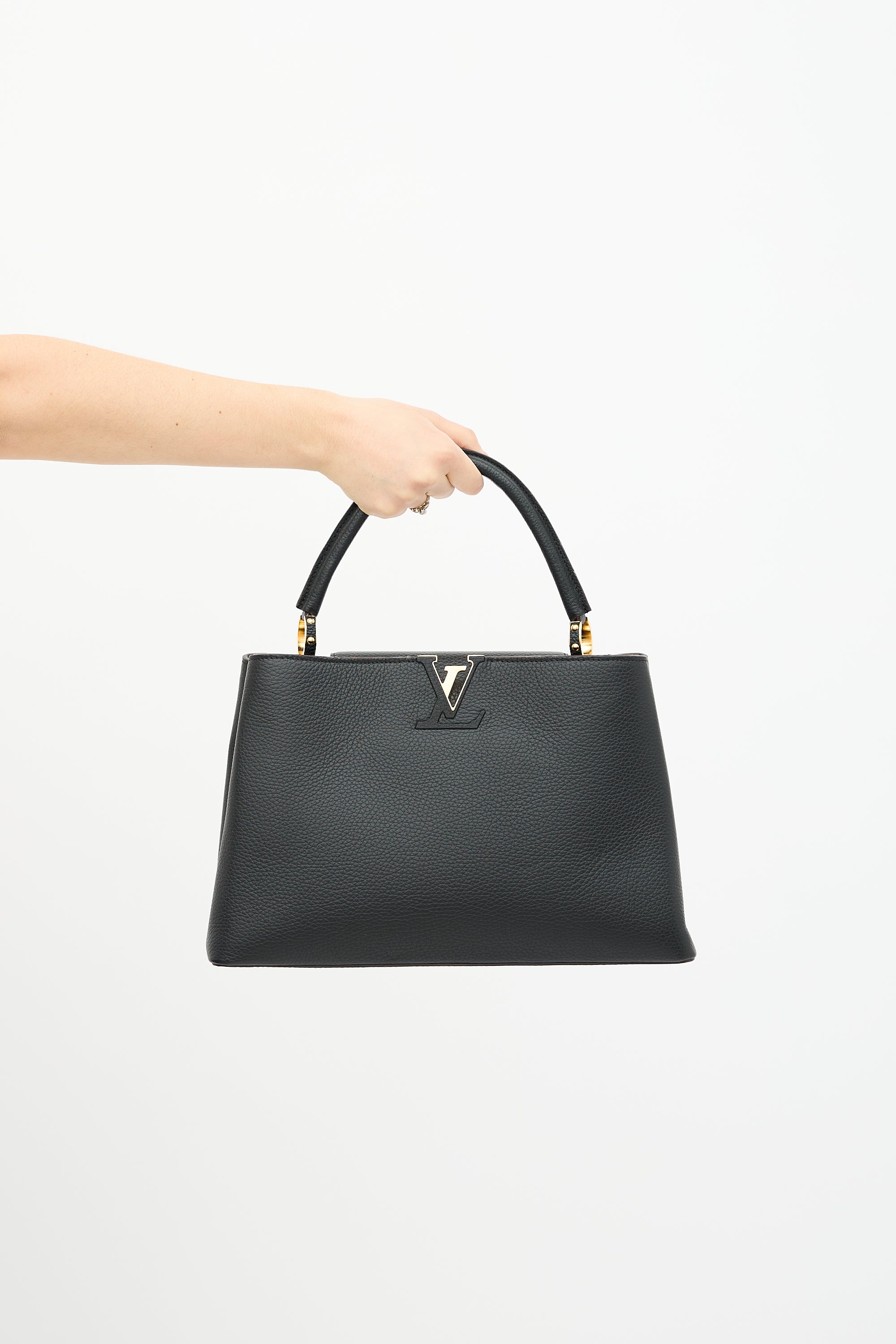 Louis Vuitton Taurillon Capucine MM Top Handle Bag