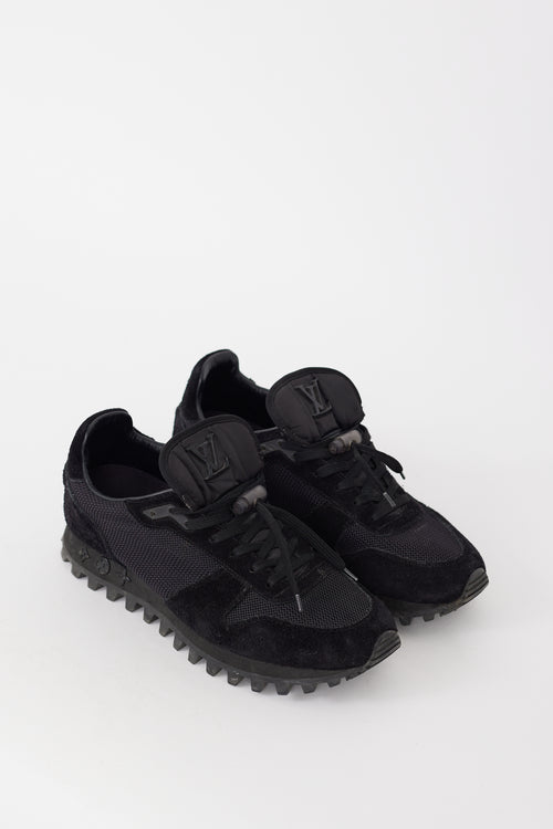 Louis Vuitton Black Mesh & Suede Runner Sneaker