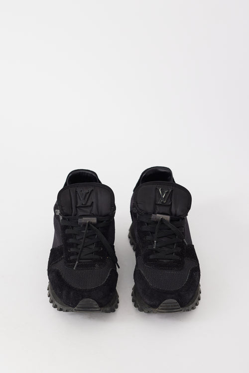 Louis Vuitton Black Mesh & Suede Runner Sneaker