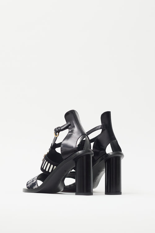 Louis Vuitton Black & Multicolour Embellished Heel