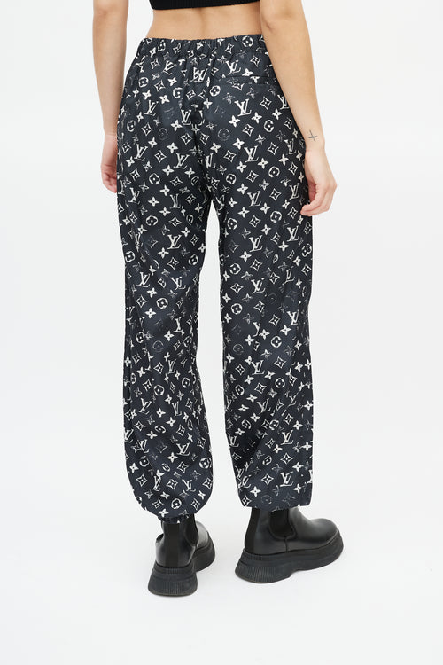 Louis Vuitton Black & White Monogram Track Pant