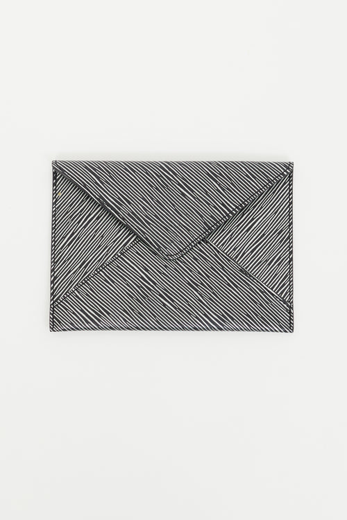 Louis Vuitton Black & Silver Epi Leather Envelope Pouch