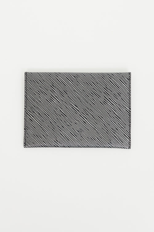 Louis Vuitton Black & Silver Epi Leather Envelope Pouch