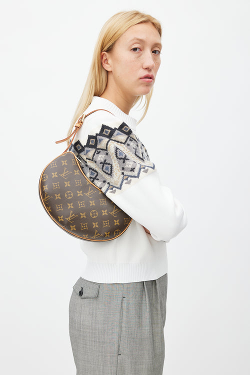 Louis Vuitton Vintage Brown Monogram Croissant PM Shoulder Bag
